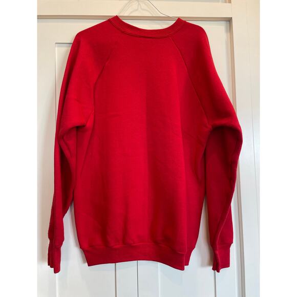 Vintage 1990's handpainted Santa Sweatshirt LG Christmas - Picture 2 of 9